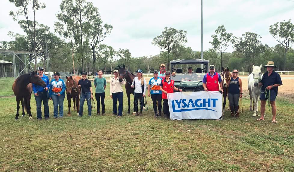 Group of people and horses